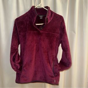 Eddie Bauer Deep Burgundy Fleece Pullover